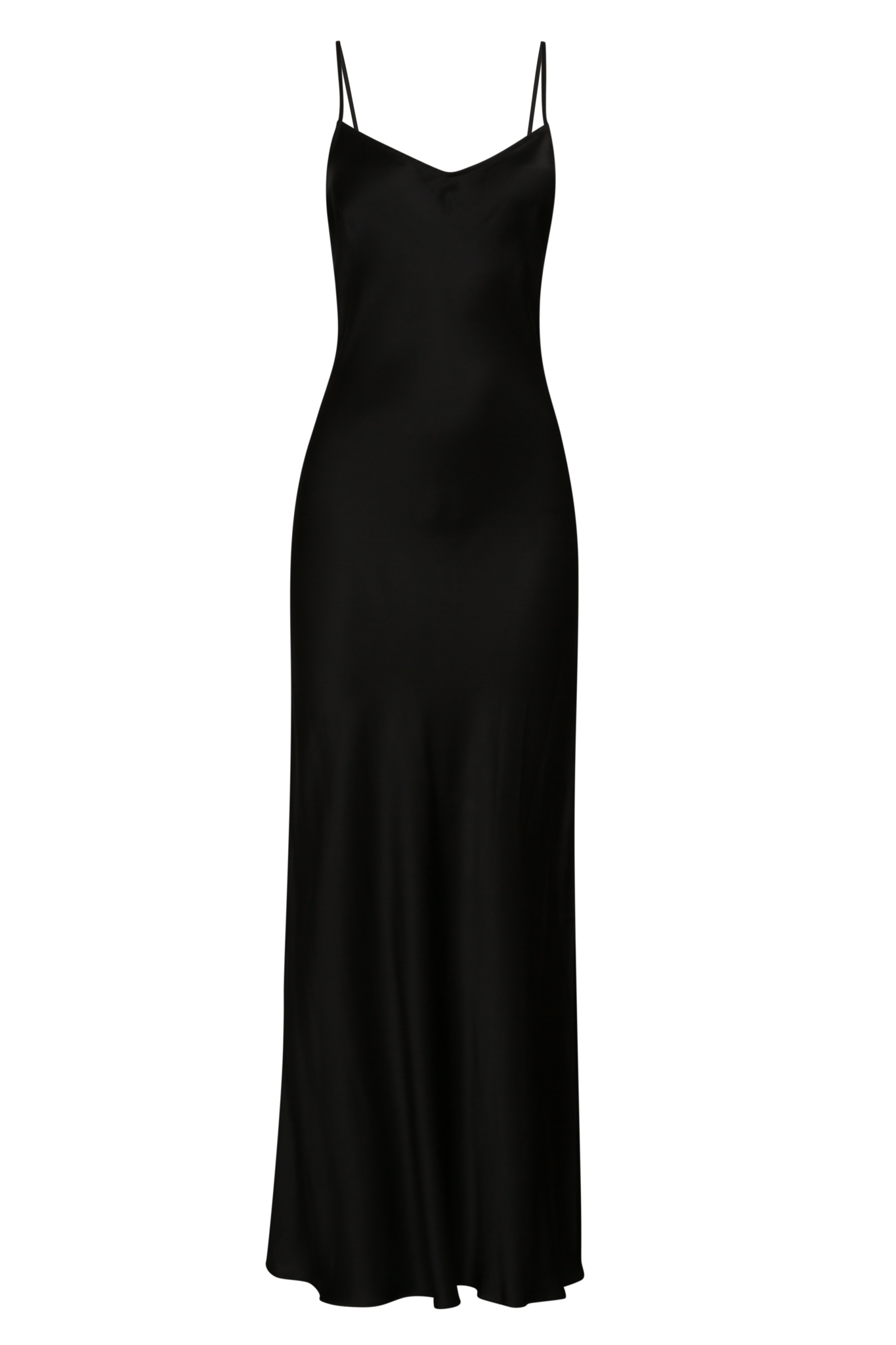 Elvira Silk Slip Dress - Black New Edition